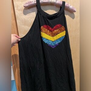 Torrid rainbow heart tank top